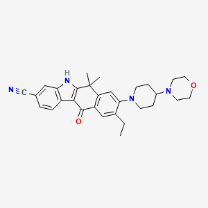 艾乐替尼(Alectinib)活性成分二维分子结构(来源:NIH PubChem;非药品实物,不代表厂家、盐型、配方、规格或疗效)