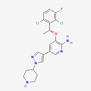 克唑替尼(Crizotinib)活性成分二维分子结构(来源:NIH PubChem;非药品实物,不代表厂家、盐型、配方、规格或疗效)
