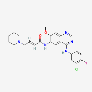 达克替尼(Dacomitinib)活性成分二维分子结构(来源:NIH PubChem;非药品实物,不代表厂家、盐型、配方、规格或疗效)