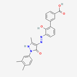 艾曲波帕（Eltrombopag）活性成分二维分子结构（来源：NIH PubChem；非药品实物，不代表厂家、盐型、配方、规格或疗效）