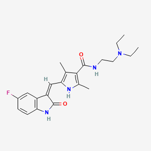 舒尼替尼（Sunitinib）活性成分二维分子结构（来源：NIH PubChem；非药品实物，不代表厂家、盐型、配方、规格或疗效）